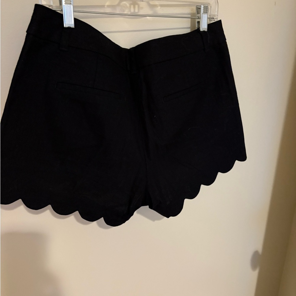 J. Crew Black Scalloped High Waist Shorts